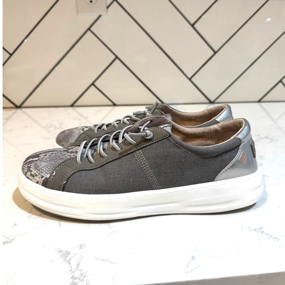 Heydude Karina Sneakers "Silver Python" size 10 n… - image 1